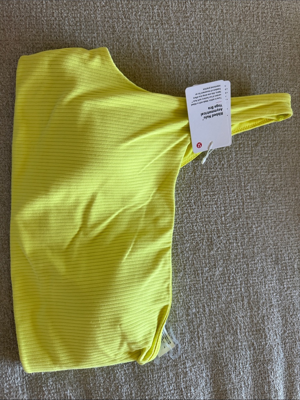 Ribbed nulu asymmetrical bra